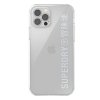 SuperDry Snap iPhone 12/12 Pro Clear Case srebrny/silver 42591